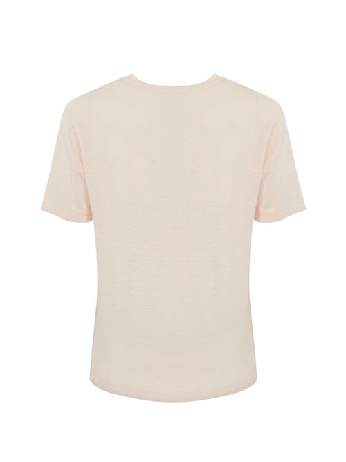 T-shirt girocollo in lino Rosa DANIELE FIESOLI | DF 0600640